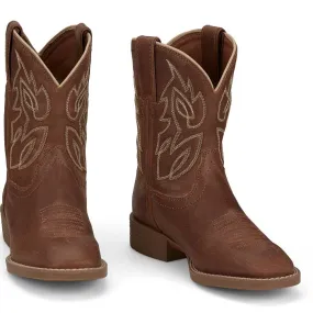 JUSTIN CANTER JUNIOR AMBER BROWN BOOT