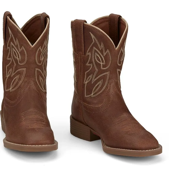 JUSTIN CANTER JUNIOR AMBER BROWN BOOT