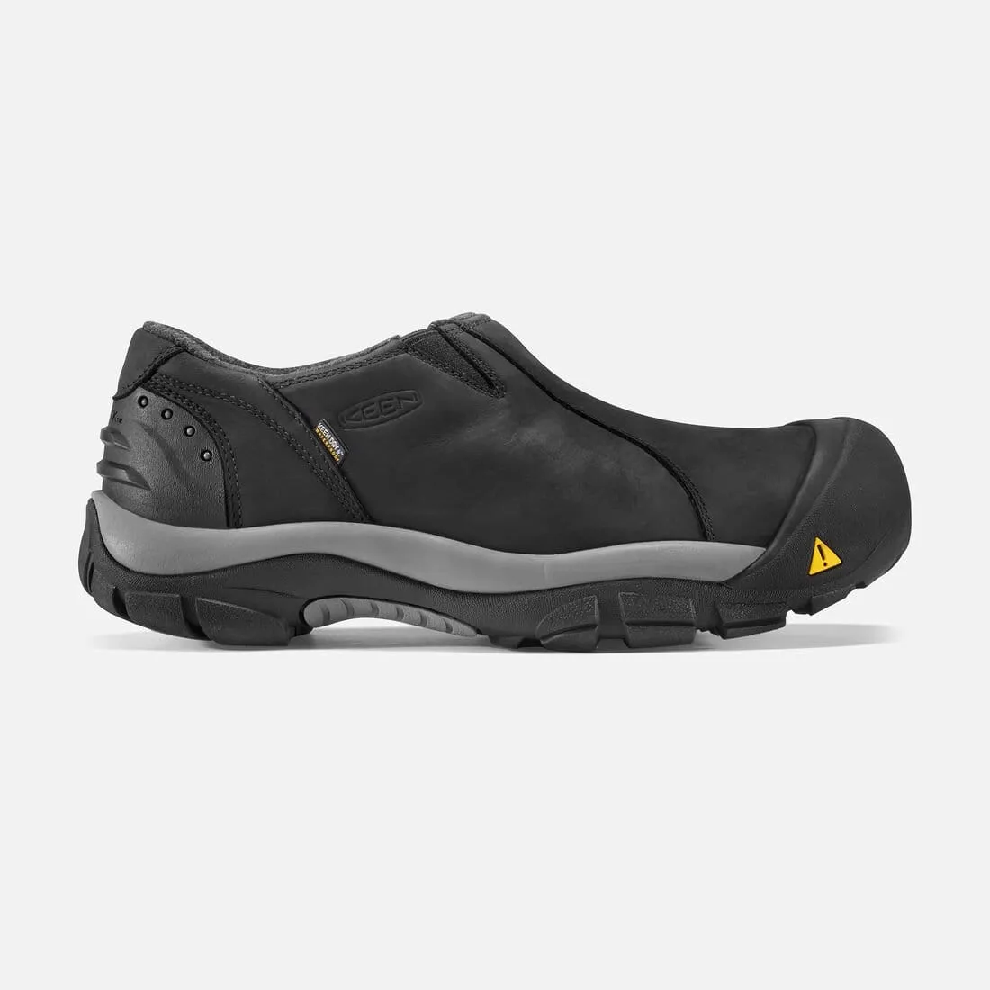 Keen Men's Brixen Lo Waterproof Slip Ons- Black/ Gargoyle