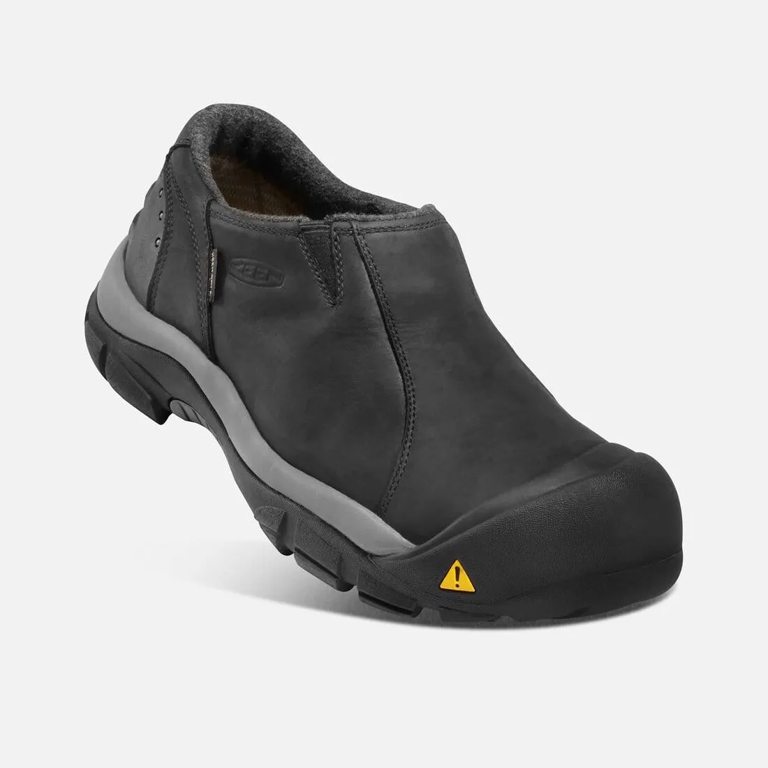Keen Men's Brixen Lo Waterproof Slip Ons- Black/ Gargoyle