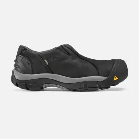 Keen Men's Brixen Lo Waterproof Slip Ons- Black/ Gargoyle