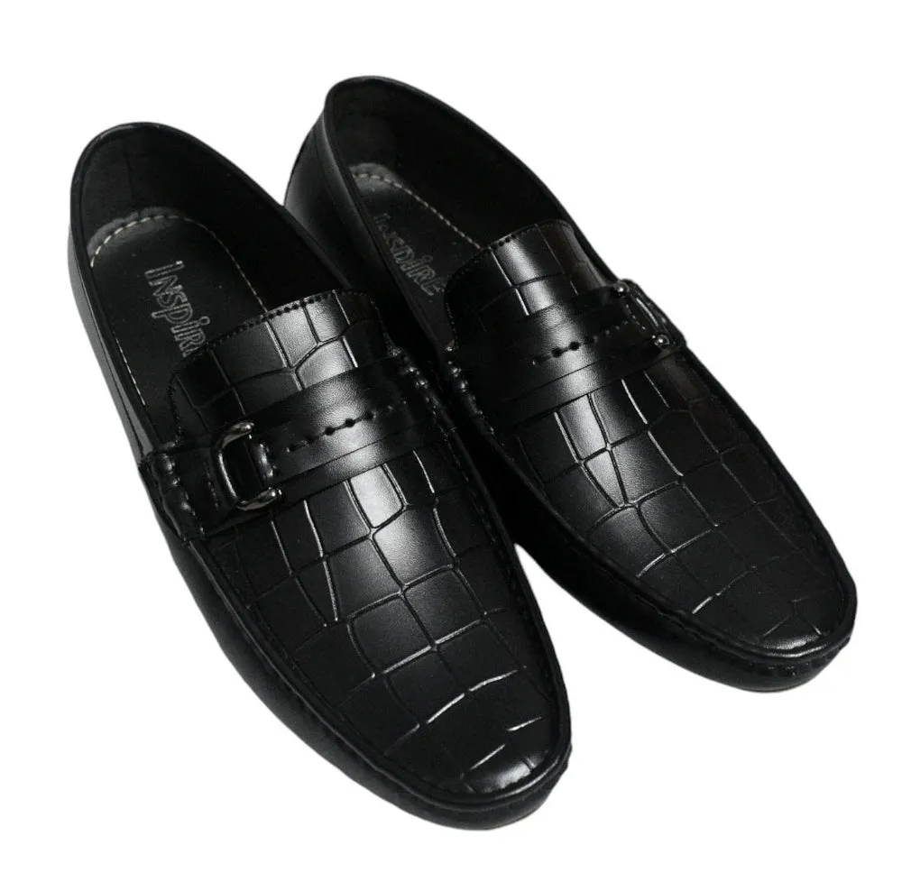 Men Premium Quality Faux Leather Shoe Black