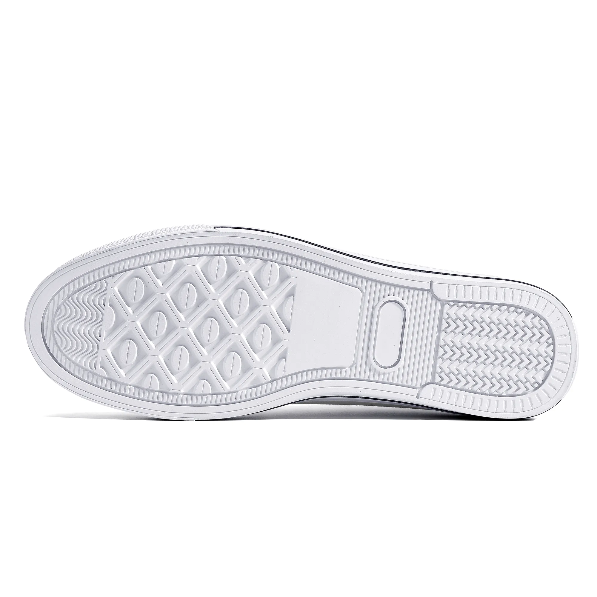 Navy with Abstract Line Design Canvas Sneakers