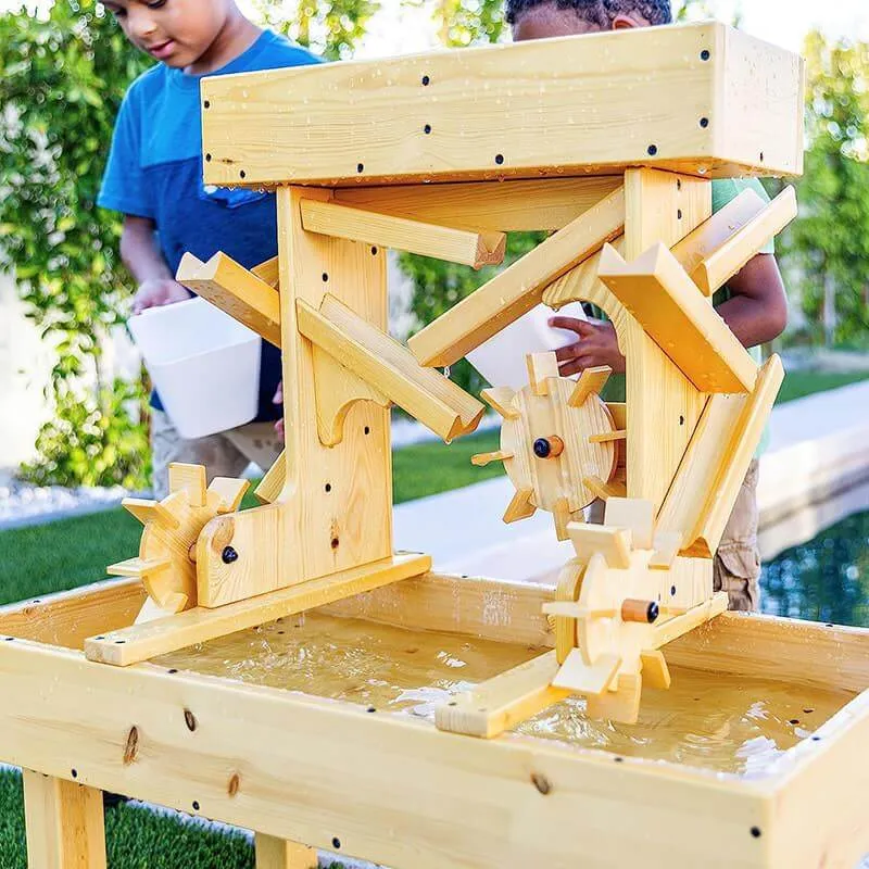 Outdoor Wooden Water Table For Kids, Toddlers