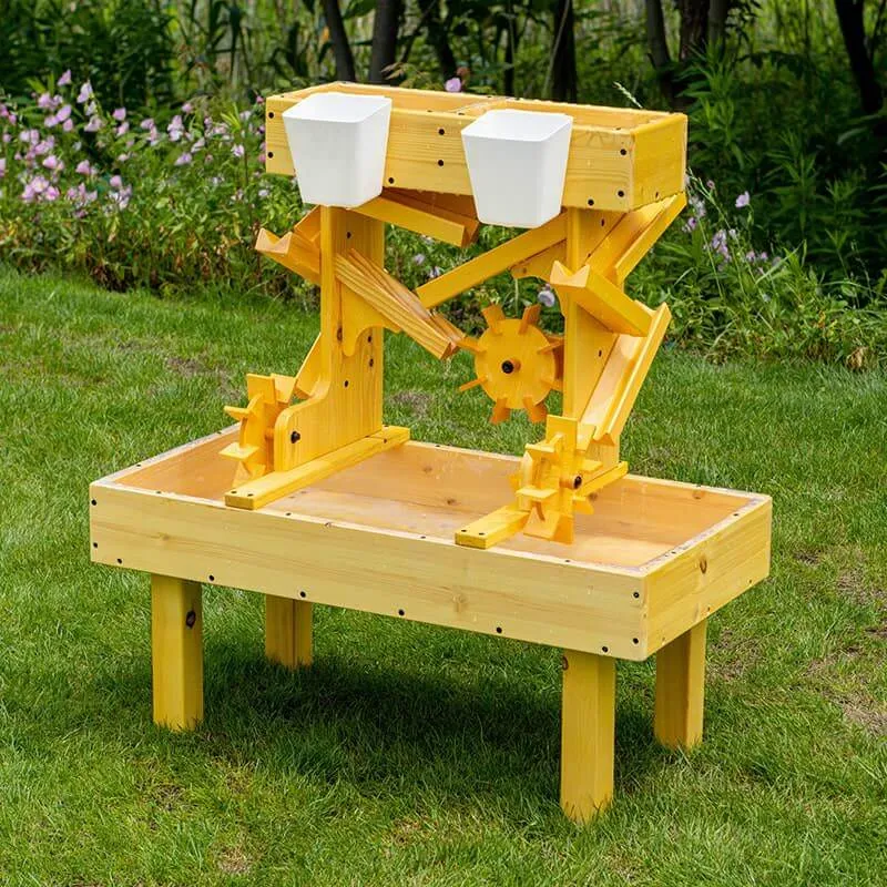 Outdoor Wooden Water Table For Kids, Toddlers