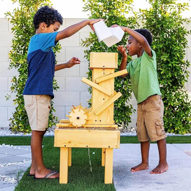 Outdoor Wooden Water Table For Kids, Toddlers
