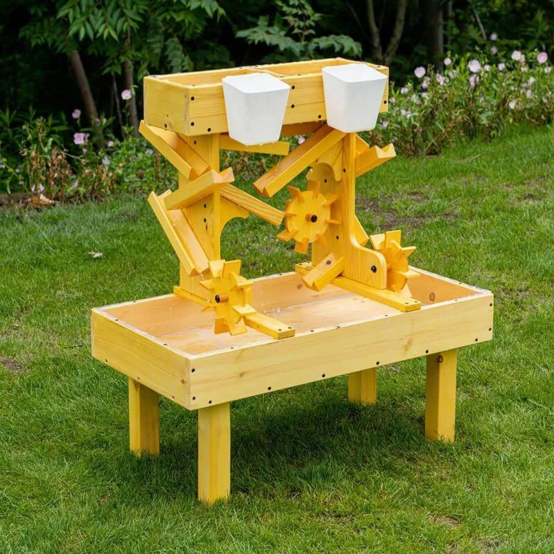 Outdoor Wooden Water Table For Kids, Toddlers