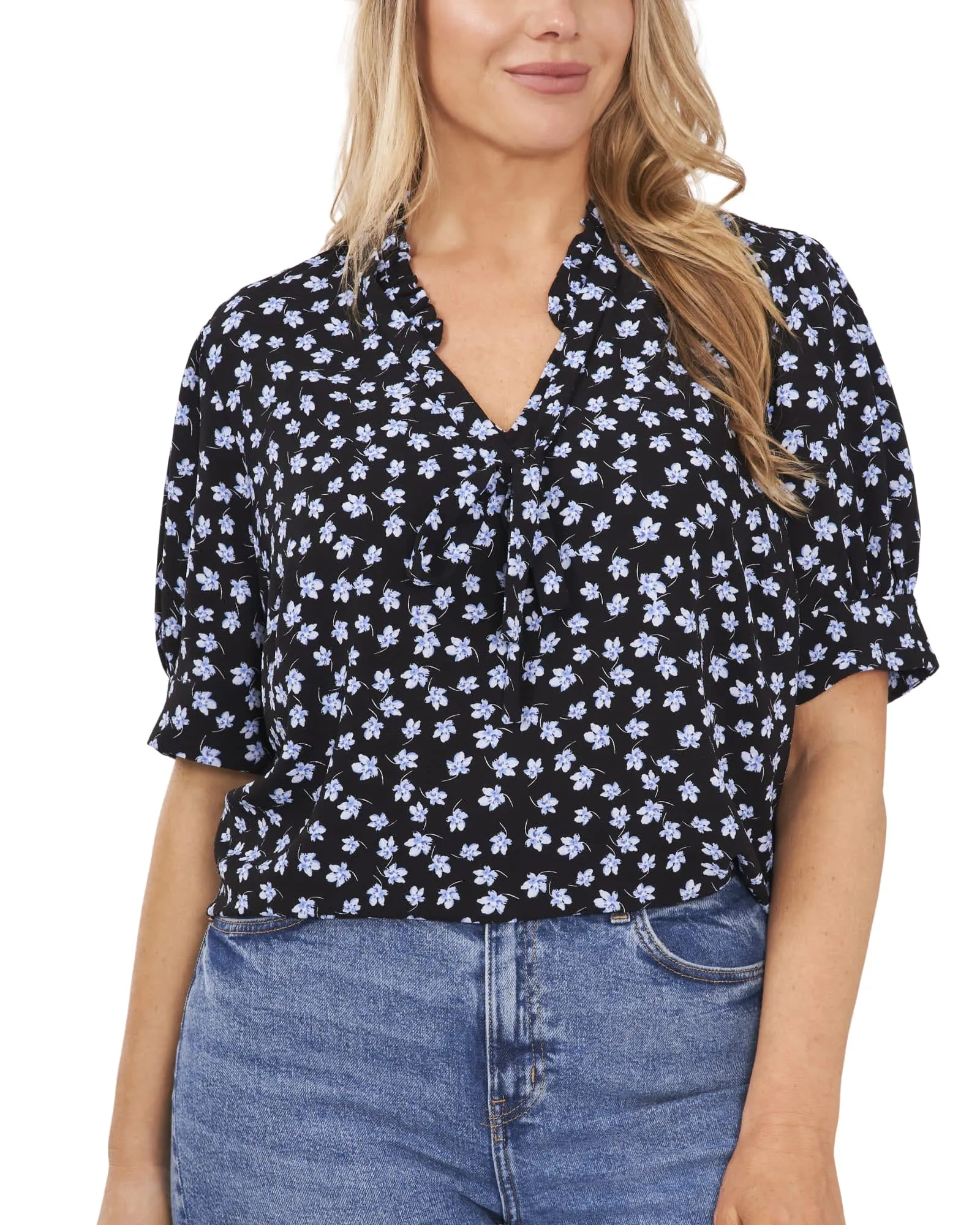 Petra Frilly V-Neck Blouse | BROOKEDITSYRB