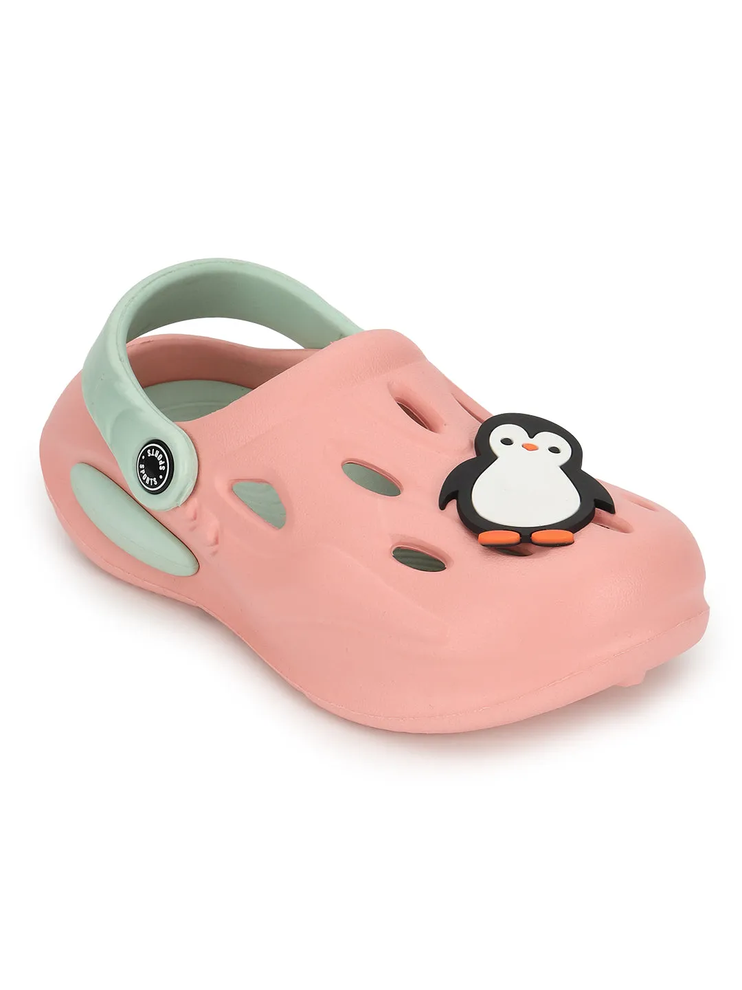 Pink Green Stylish Slip-On Clogs For Kids-Unisex (TC-LCLOG4-PNKGRN)
