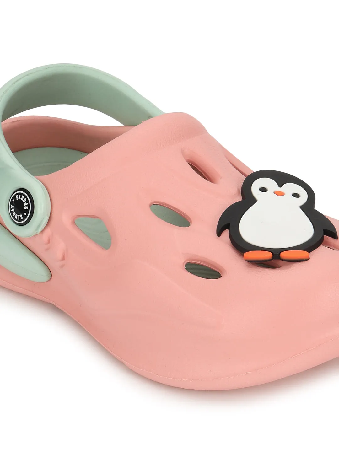Pink Green Stylish Slip-On Clogs For Kids-Unisex (TC-LCLOG4-PNKGRN)