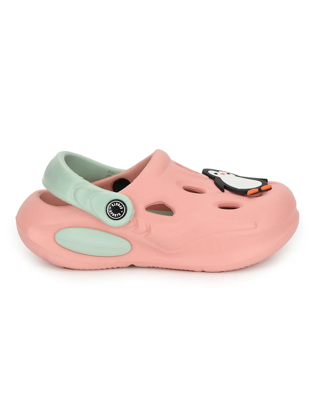 Pink Green Stylish Slip-On Clogs For Kids-Unisex (TC-LCLOG4-PNKGRN)