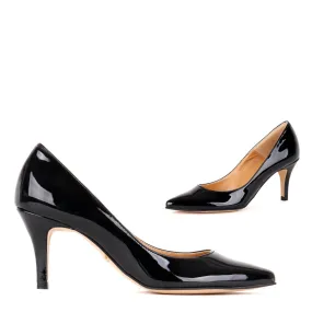*PRIMOLOCO - black patent, 7cm size UK 1
