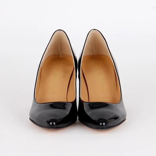 *PRIMOLOCO - black patent, 7cm size UK 1