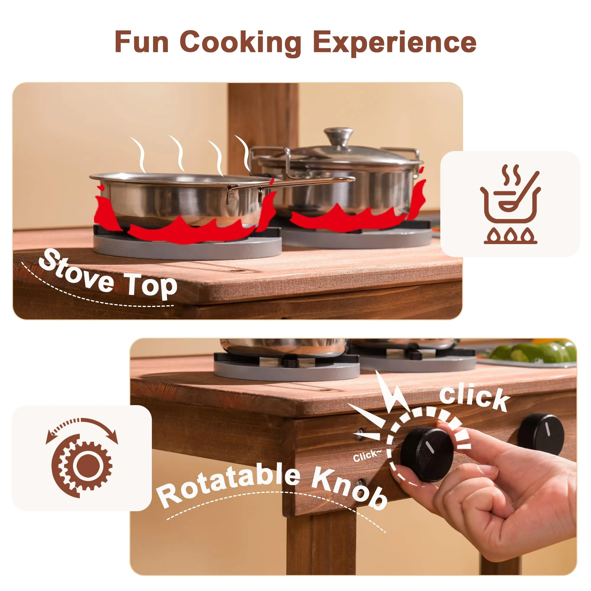 ROBUD Wooden Outdoor Kitchen Playset - Mud