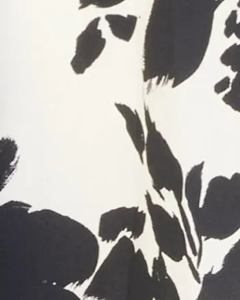 Short Sleeve Josephina Dress | Cream/Black Multi Shadow Bloom Multi