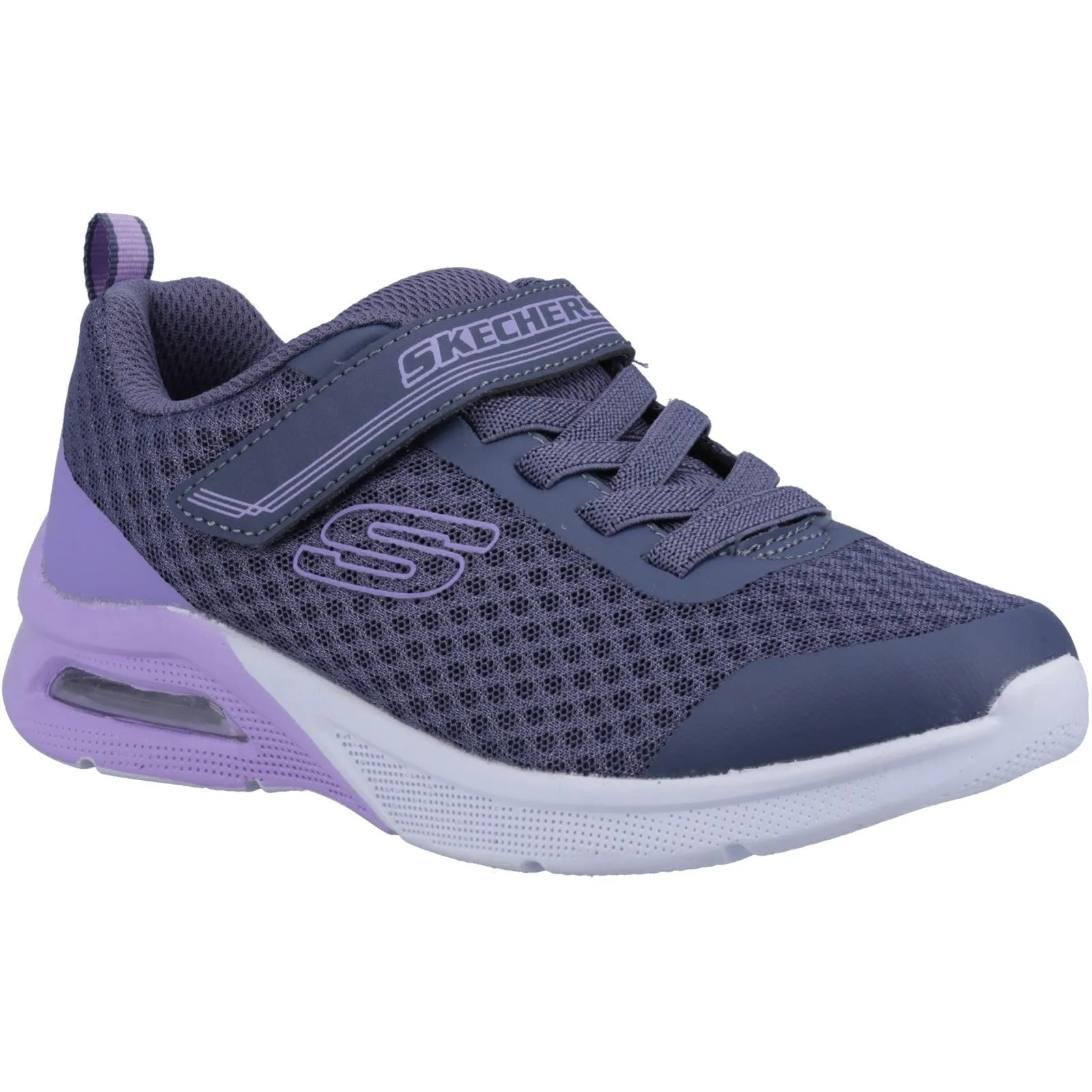 Skechers Girls Microspec Max Epic Brights Trainers - Charcoal