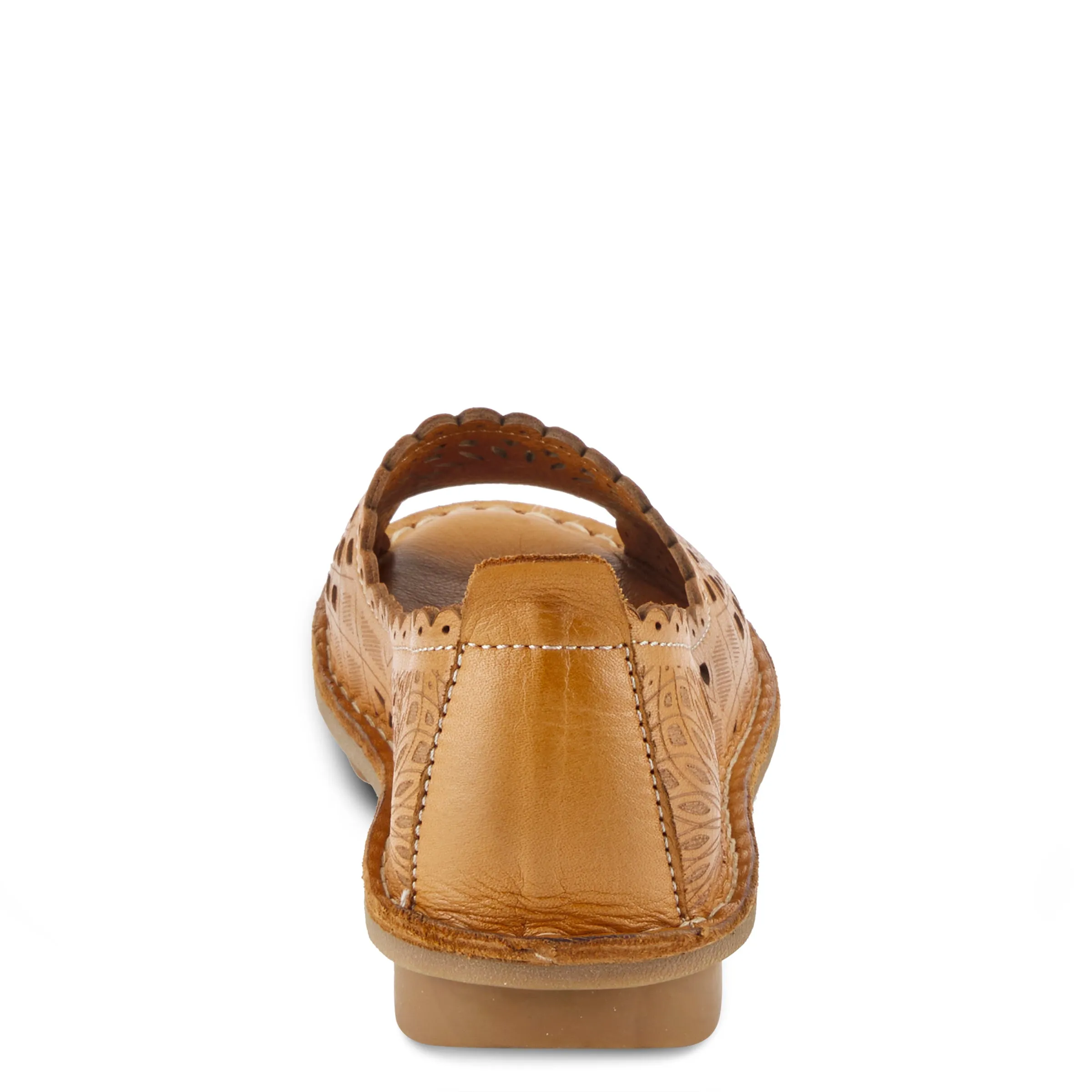 Spring Step Shoes Brandal Women’s Leather Peep Toe Flats