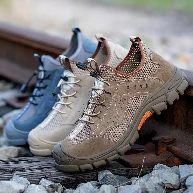 Steel Toe Shoes for Men Women Lightweight Comfortable Slip Resistant Safety Work Sneakers Cushion Puncture Proof Indestructible Shoe