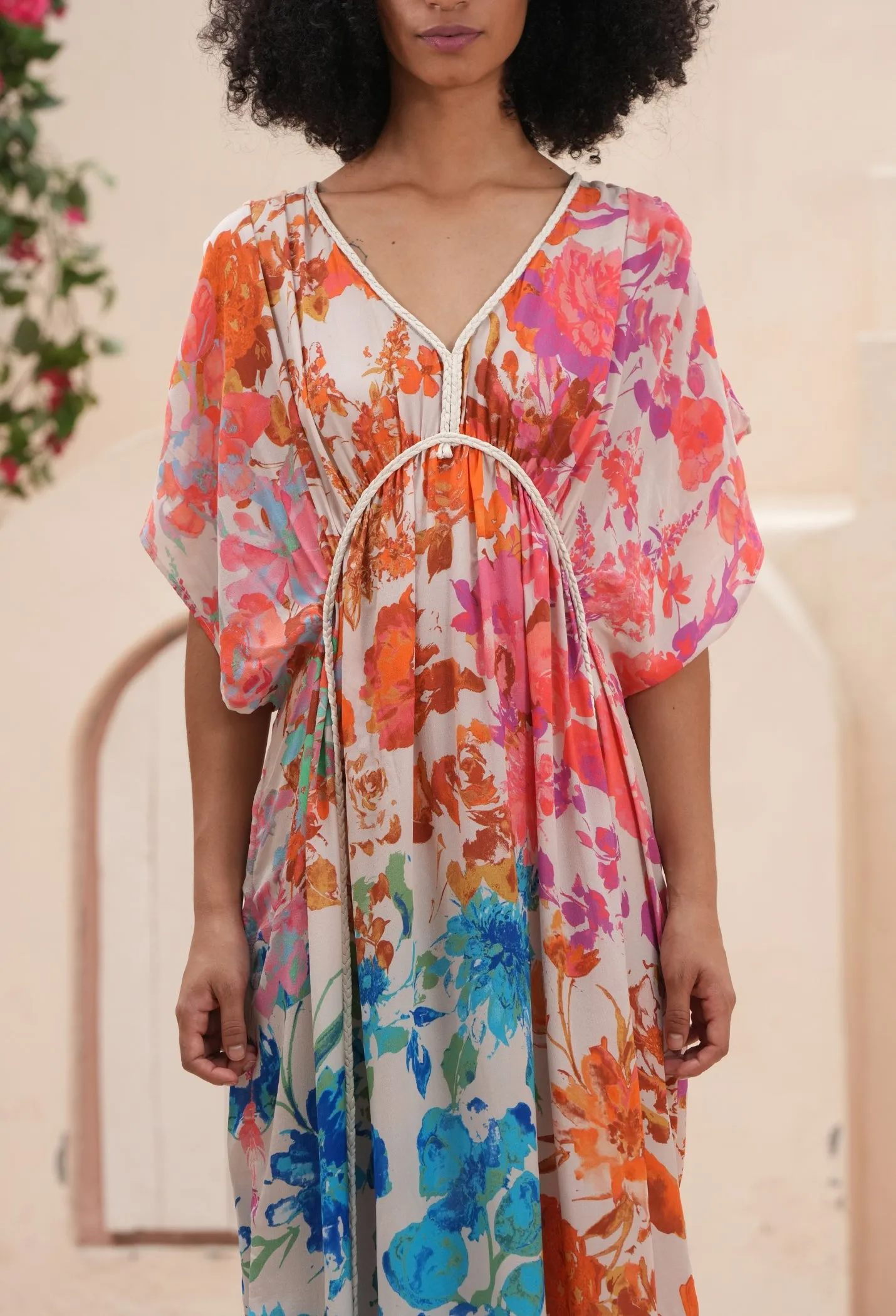 Stella Moretti Isola de Gardenia Silk Salina Dress