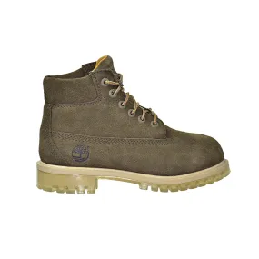 Timberland 6 Inch Preschool TPU Outsole Waterproof Premium Boots Dark Green