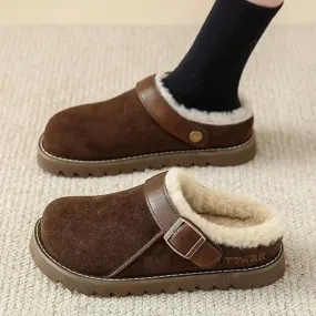 VelvetWalk | Women's Elegant Suede Clogs with Plush Lining – Comfortable & Stylish Footwear