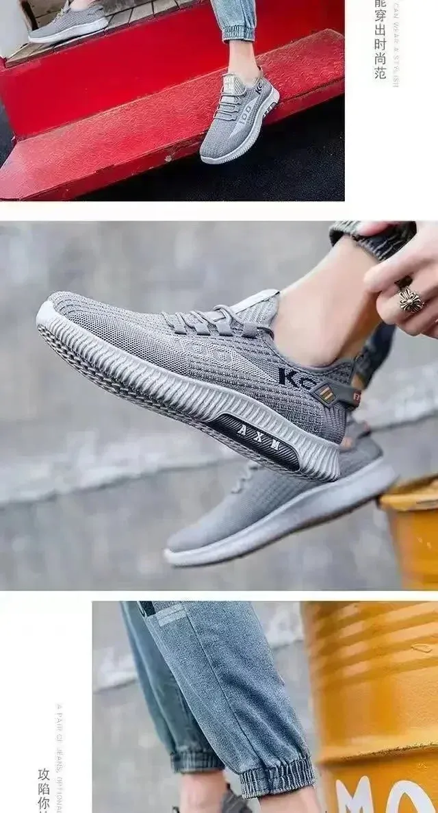 Versatile new fashionable men's shoes with mesh breathable sports running shoes and casual men's shoes