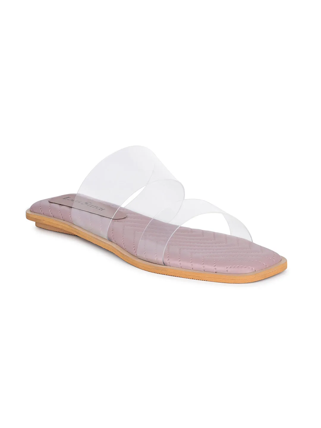 Women's Silicon Strap Purple Open Toe Stylish Slip-On Sandals