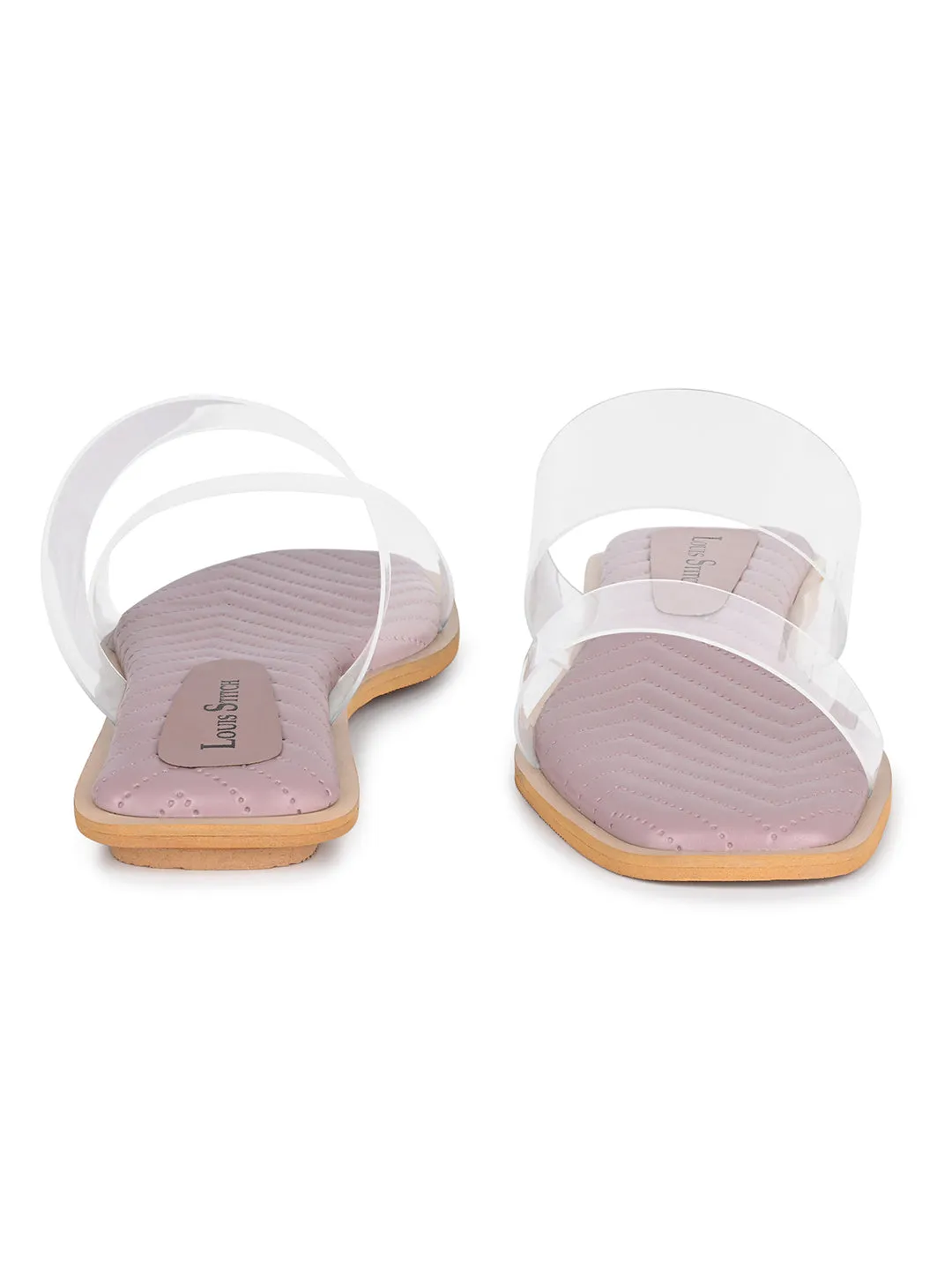 Women's Silicon Strap Purple Open Toe Stylish Slip-On Sandals