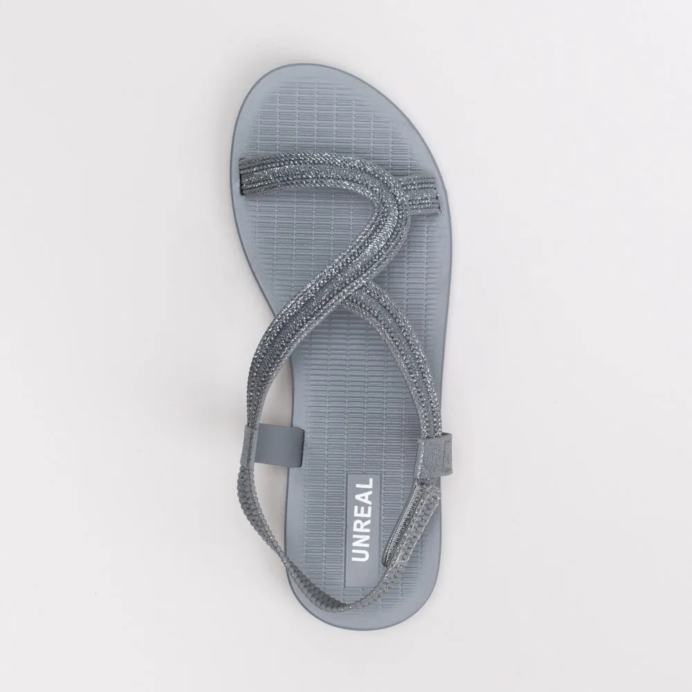 Women's Unreal Diamante A-Symmetric Sandal _ 150546