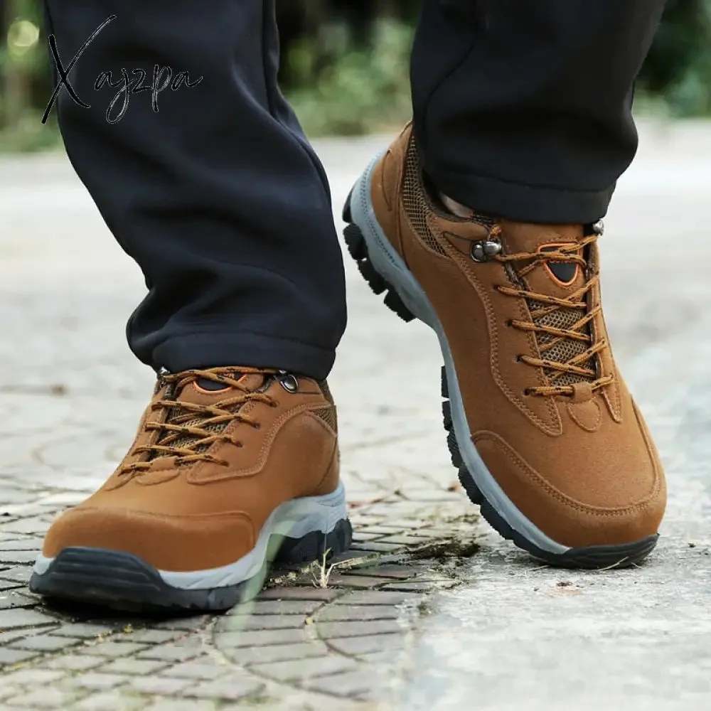 Xajzpa - Men's Hiking Shoes Waterproof Outdoor Sneakers Trekking Non-Slip Lightweight Trail Running Camping Climbing Travel Shoes size 51